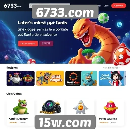 Experiência do usuário no site de jogos 6733.com